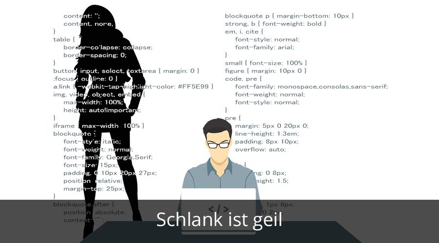 Schlanke Websites