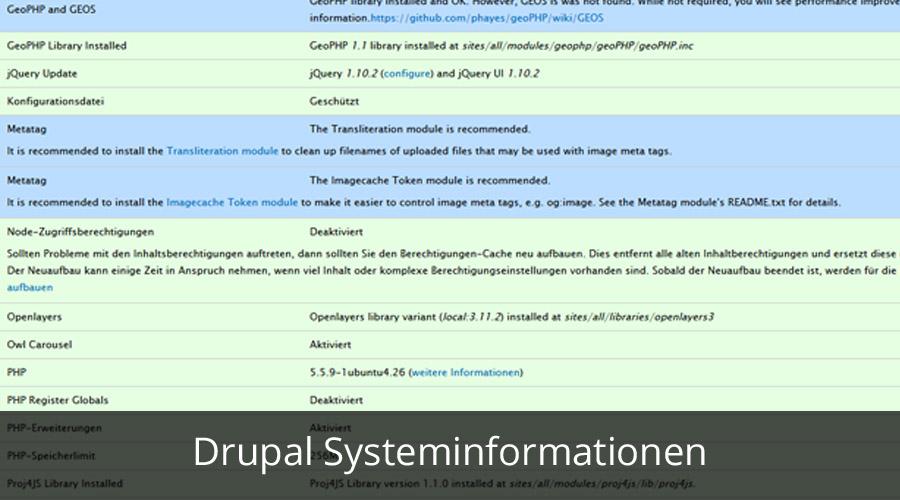 Drupal Systeminfo