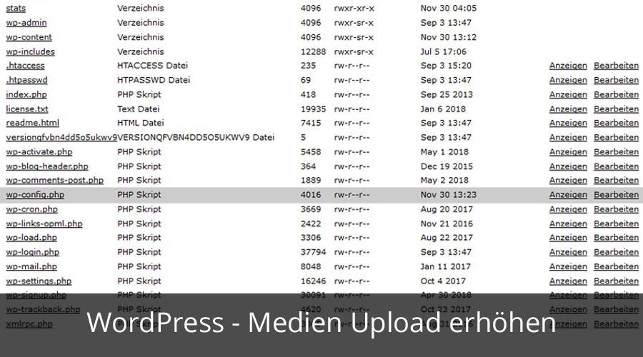 http Fehler Behebung WordPress Medien Upload