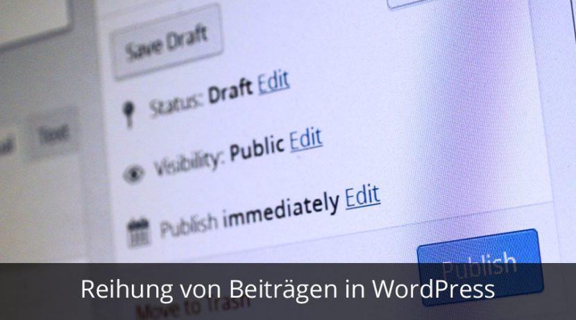 Beiträge in WordPress Kategorien oben anheften
