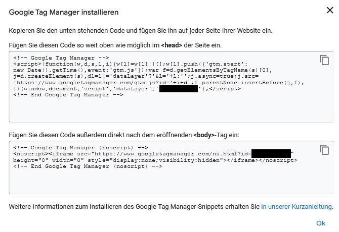 Google Tag Manager installieren