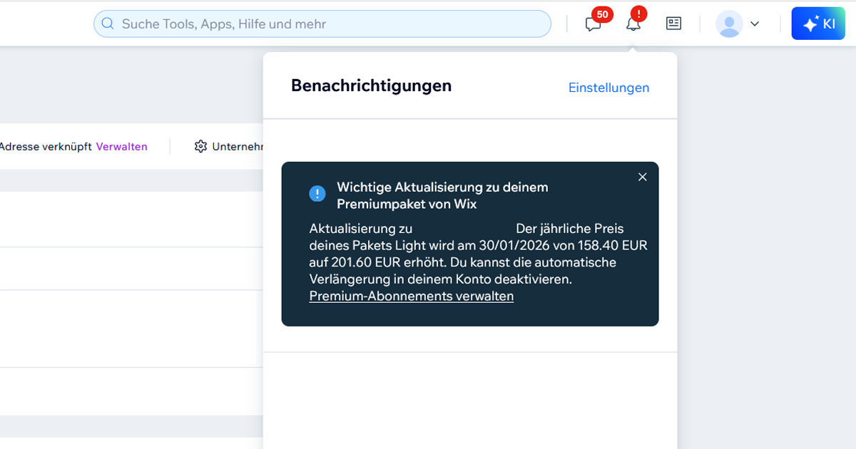 wix preiserhöhungen 2026